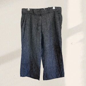 Willi Smith 100% Linen summer casual cvacation capri gray Linen Pants